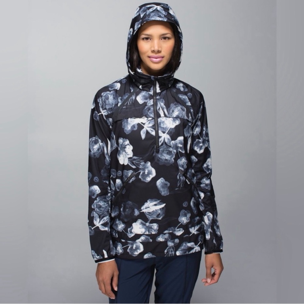 Lululemon Floral Black and White Women's Jacket